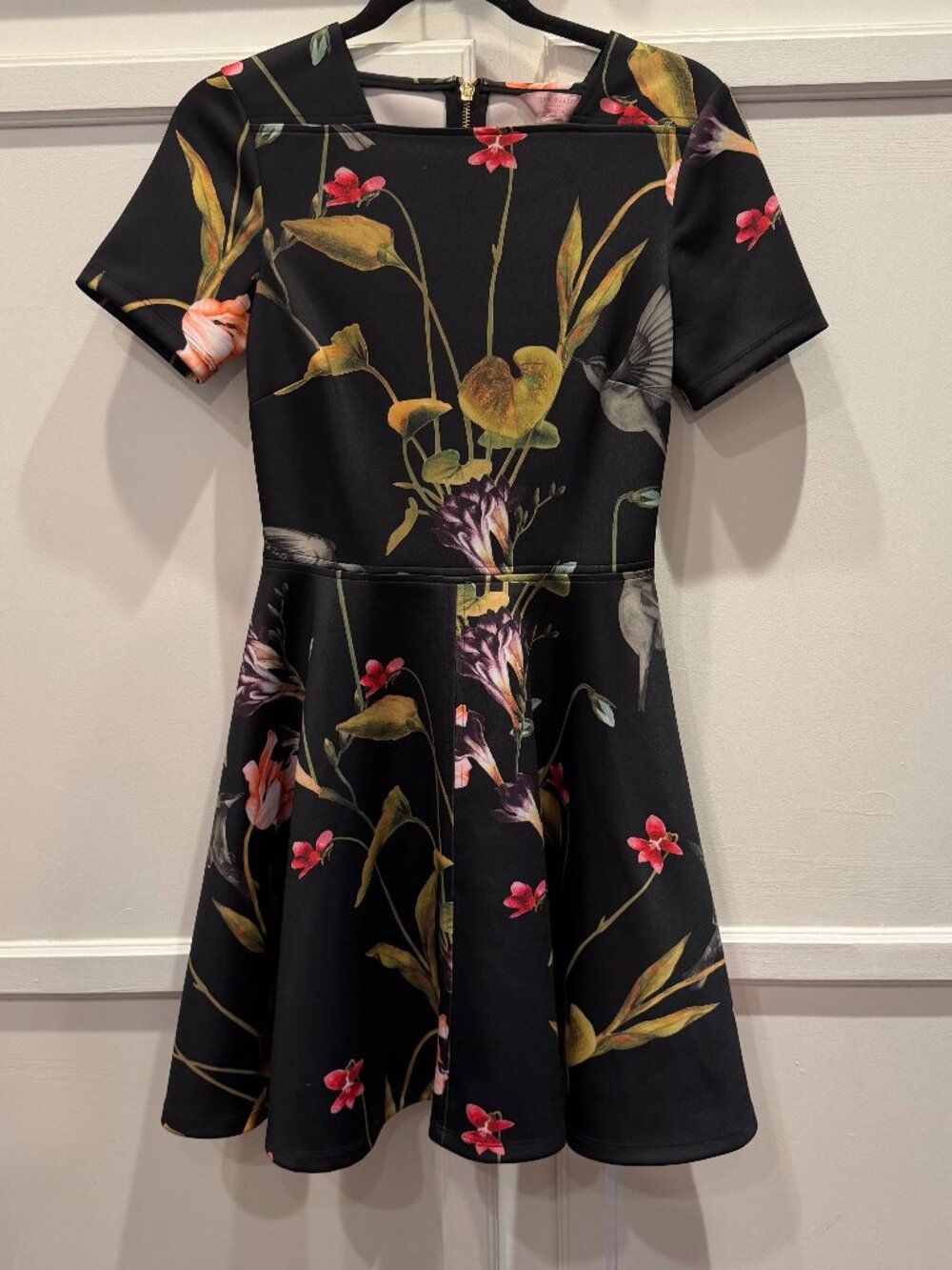 Ted Baker Moven Floral Skater Dress Fit & Flare Size 2 (4/6 US)